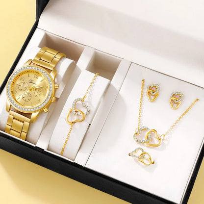 6 Pieces Set Rose Gold Luxury Watch