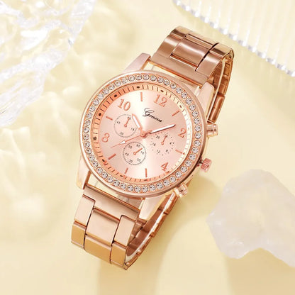 6 Pieces Set Rose Gold Luxury Watch