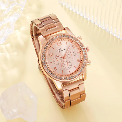 6 Pieces Set Rose Gold Luxury Watch