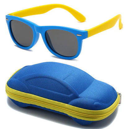 Kids Silicone Round Sunglasses Classic UV400