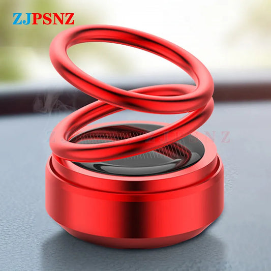 Car Air Freshener Solar Interstellar Double-ring Rotating Suspend Aromatherapy Perfume Fragrance Auto Rotation Air Auto Diffuser