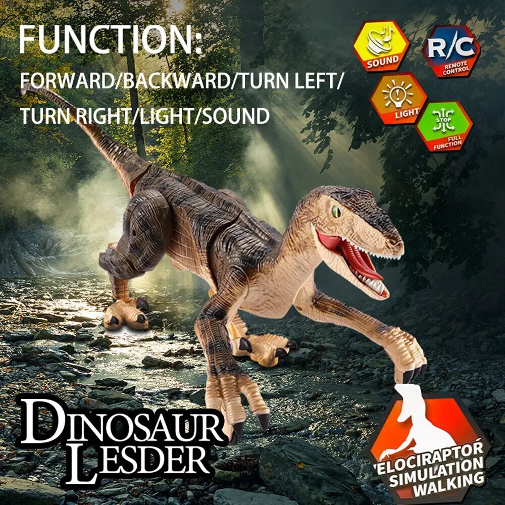 RC Dinosaur Toy With LED Light and Roaring