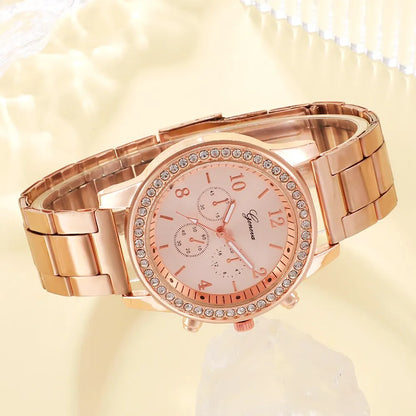 6 Pieces Set Rose Gold Luxury Watch