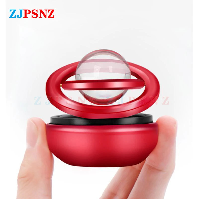 Car Air Freshener Solar Interstellar Double-ring Rotating Suspend Aromatherapy Perfume Fragrance Auto Rotation Air Auto Diffuser