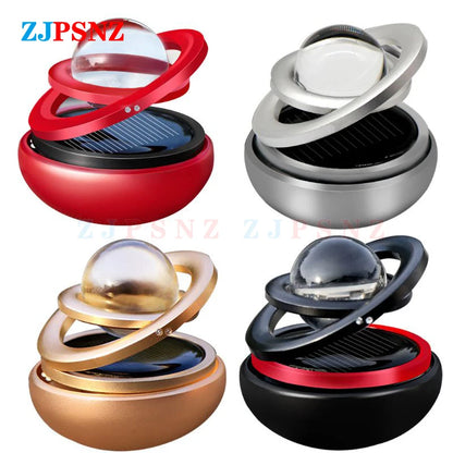 Car Air Freshener Solar Interstellar Double-ring Rotating Suspend Aromatherapy Perfume Fragrance Auto Rotation Air Auto Diffuser